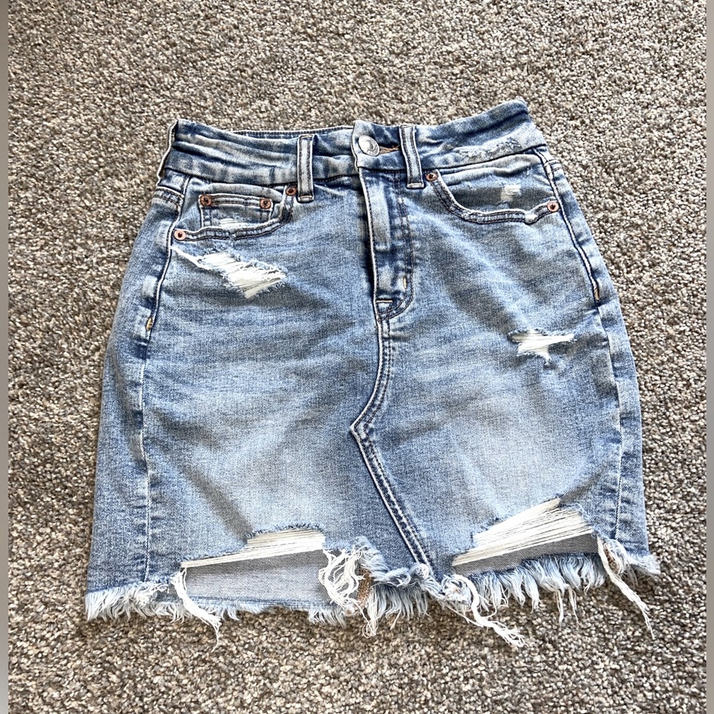 American eagle jean skirt